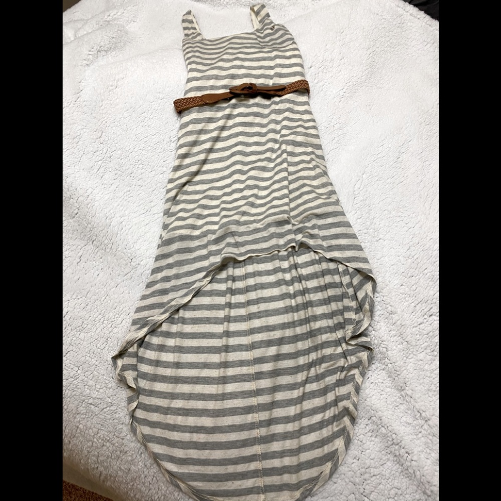 Striped High-Low Dress - Picture 2 of 5